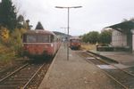 796er Zugkreuzung im Bahnhof Usseln